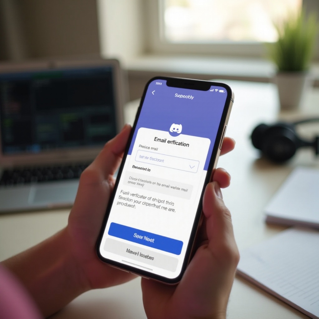 how to verfity email through discord phone app