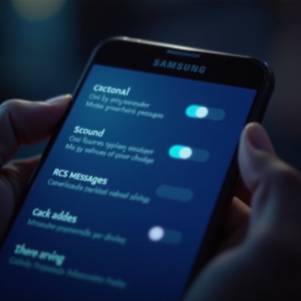 how to turn on rcs messaging samsung