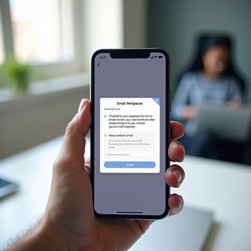 how to verfity email through discord phone app
