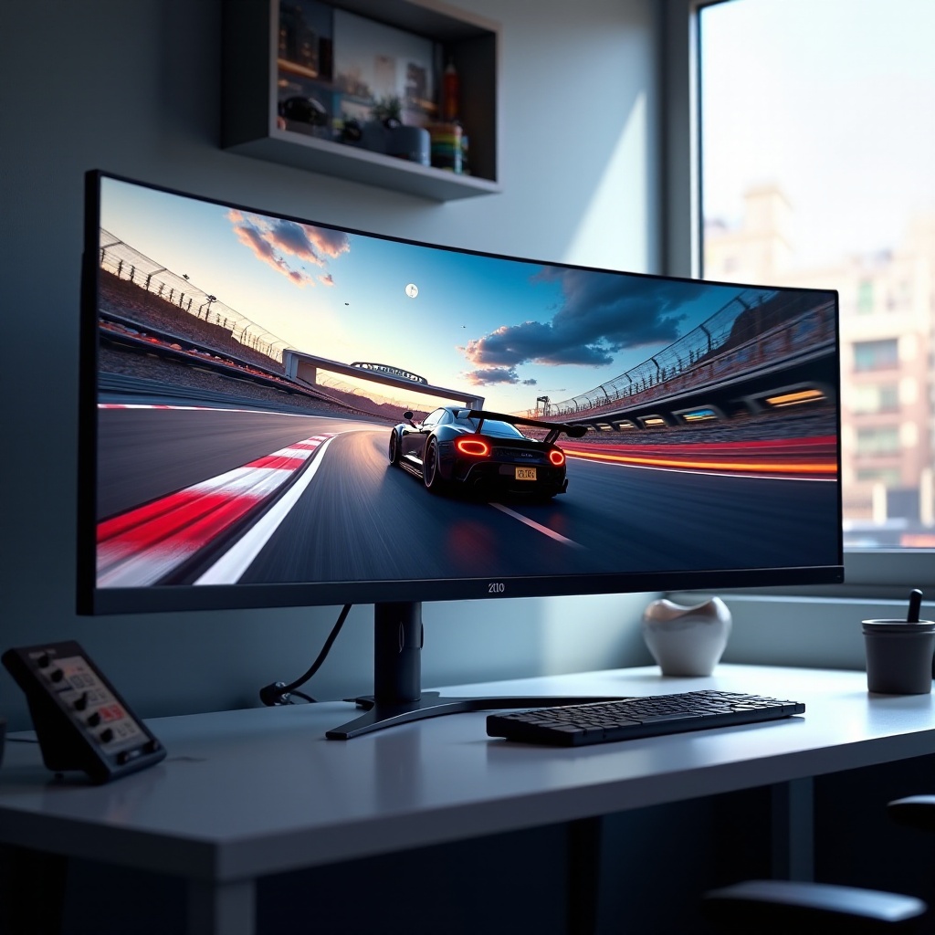 melhor monitor ultrawide para simulação de corrida