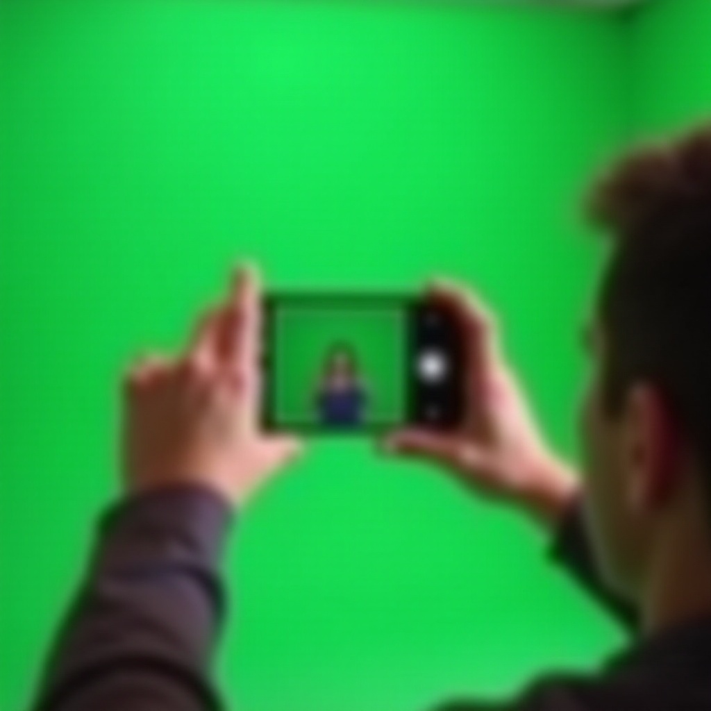 como usar um telefone Android para tirar fotos com tela verde