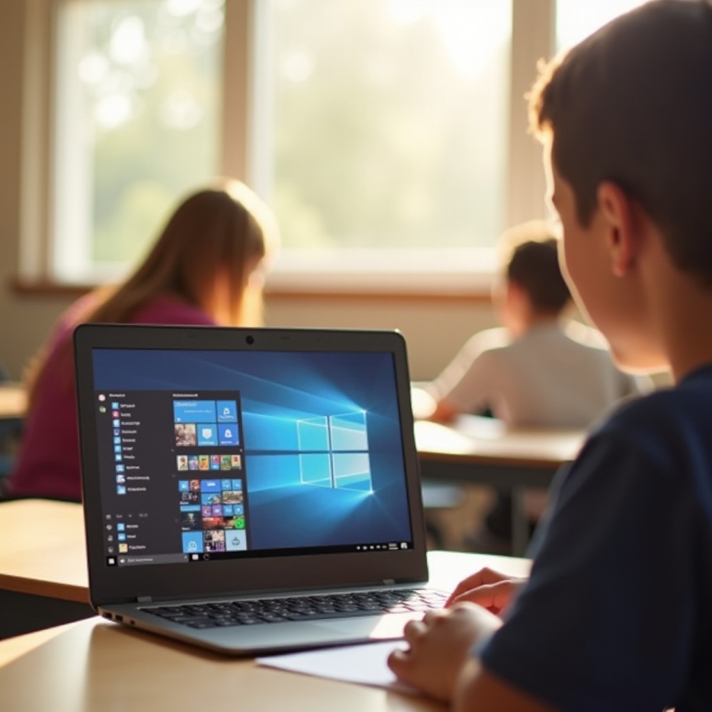 cómo agregar aplicaciones a la pantalla de inicio en el Chromebook de la escuela