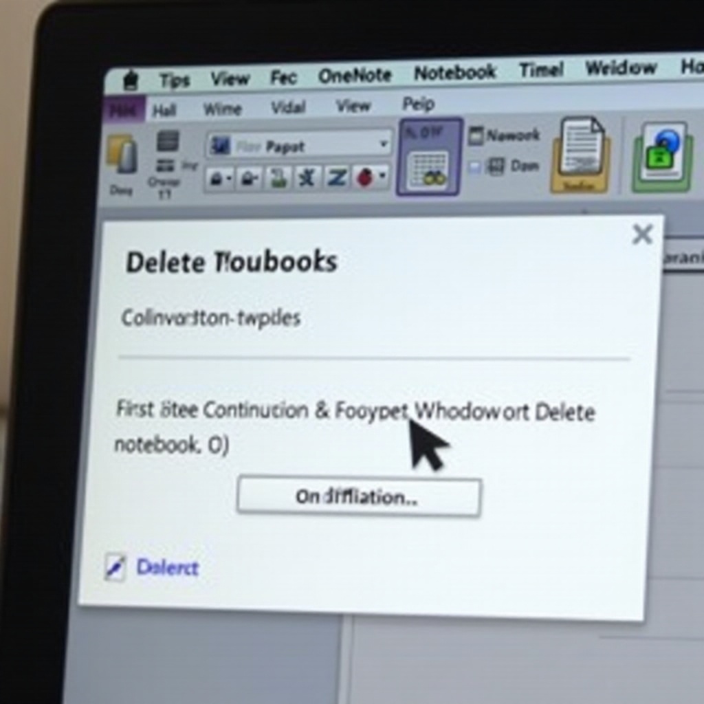 how to delete notebooks in onenote