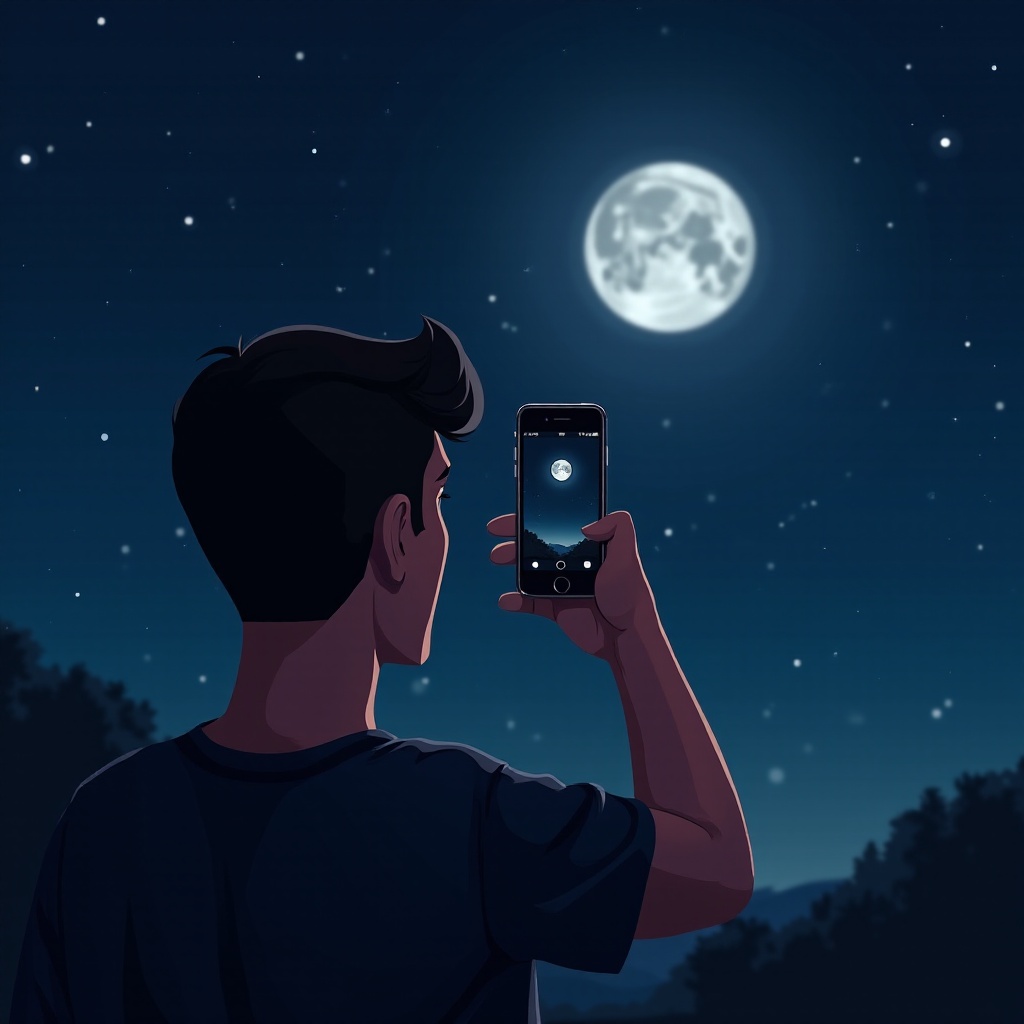 melhor câmera de telefone para tirar fotos da lua