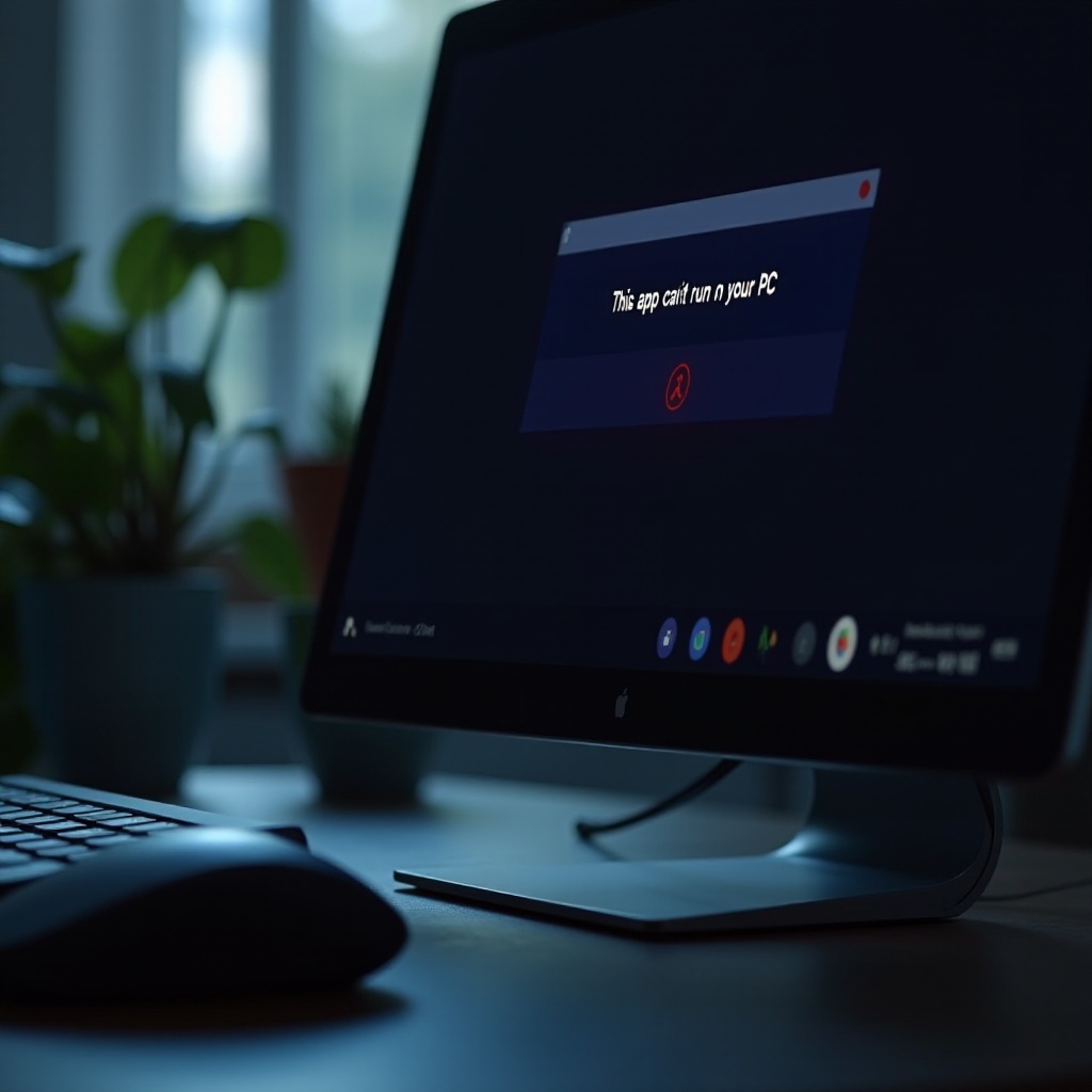 this app can't run on your pc setup