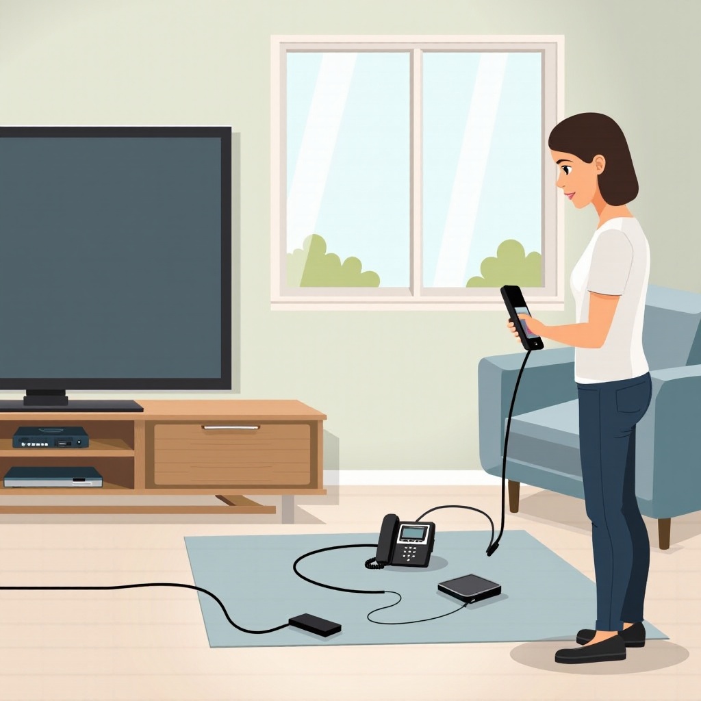 comment diffuser un téléphone filaire sur la télévision